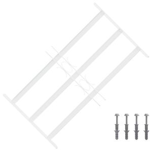 vidaXL Sicherheitsgitter f&uuml;r Fenster mit 3 Querstangen 43-74 cm