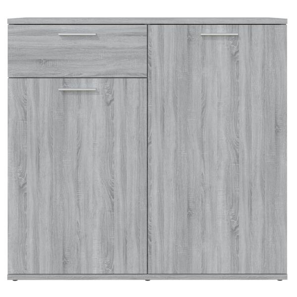 vidaXL Sideboard Grau Sonoma 80x36x75 cm Holzwerkstoff