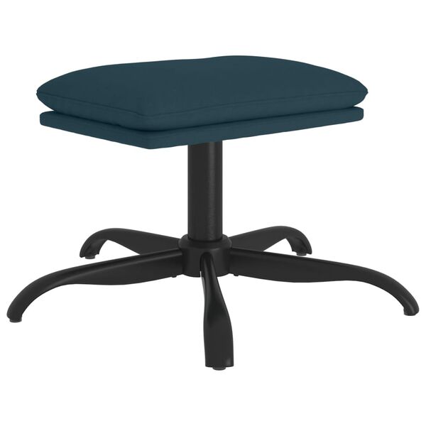 vidaXL Fu&szlig;hocker Blau 60x60x36 cm Samt