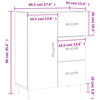 vidaXL Sideboard Braun Eichen-Optik 69,5x34x90 cm Holzwerkstoff