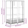 vidaXL Hochbeet mit Gew&auml;chshaus-Aufsatz Rattan-Optik 80x40x123 cm