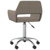 vidaXL Esszimmerst&uuml;hle 4 Stk. Drehbar Taupe Stoff