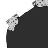 vidaXL Toilettensitz 2 pcs Schwarz 44 x 38 cm MDF-Platte
