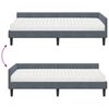 vidaXL Eckbettgestell mit Matratze Sonstiges 2 pcs Grau Samt