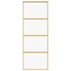 vidaXL Schiebetür Golden 76x205 cm ESG-Klarglas und Aluminium