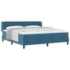 vidaXL Boxspringbett mit Kopfteil Dunkelblau 180 x 200 cm Samt