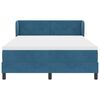vidaXL Boxspringbett mit Matratze Dunkelblau 160 x 200 cm Samt
