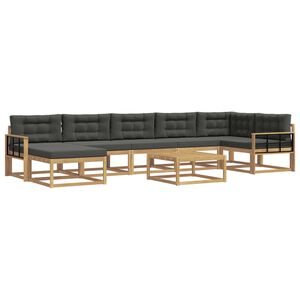 vidaXL Outdoor-Sofagarnitur 8 stk. Wei&szlig; und Anthrazit