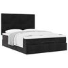 vidaXL Ottoman-Bett mit Matratzen Schwarz 140x190 cm Samt