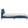 vidaXL Bett mit Matratze "Hanko" Blau 140x200 cm Stoff