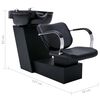 vidaXL Friseurstuhl mit Waschbecken Schwarz 137x59x82 cm Kunstleder