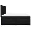 vidaXL Boxspringbett mit Matratze Schwarz 180x200 cm Stoff