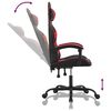 vidaXL Gaming-Stuhl Schwarz und Rot Kunstleder