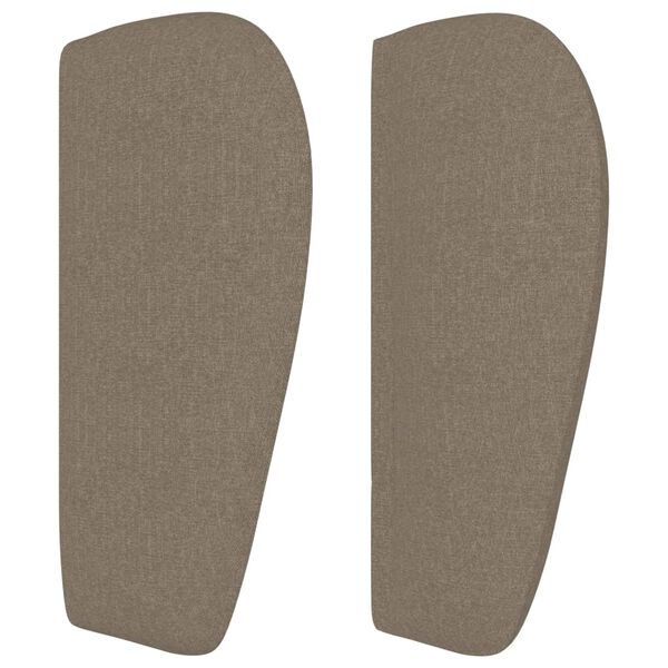 vidaXL Kopfteil mit Ohren Taupe 147x23x78/88 cm Stoff