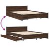 vidaXL Bettgestell mit Schubladen Braun Eichen-Optik 120x200 cm