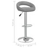 vidaXL Barhocker 2 Stk. Grau Kunstleder
