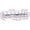 vidaXL Sofagarnituren 8 pcs Natur Massivholz Akazie