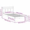 vidaXL Bettrahmen Braun 75 x 190 cm Massives Kiefernholz