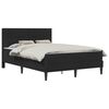 vidaXL Bettgestell mit Matratze mit Kopfteil Schwarz 160 x 200 cm Samt