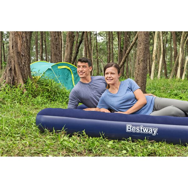 Bestway Luftmatratze Aufblasbar Beflockt 203x183x22 cm 67004