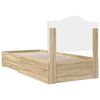 vidaXL Bettrahmen mit Kopfteil Sonoma-Eiche 70 x 190 cm Holzwerkstoff