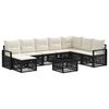 vidaXL Gartensofa-set 9 Stk. Schwarz Poly-Rattan