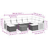 vidaXL 10-tlg. Garten-Sofagarnitur mit Kissen Beige Poly Rattan