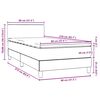 vidaXL Boxspringbett mit Matratze & LED Hellgrau 80x210 cm Samt