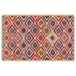 vidaXL Teppich Waschbar Mehrfarbig 190x300 cm Rutschfest