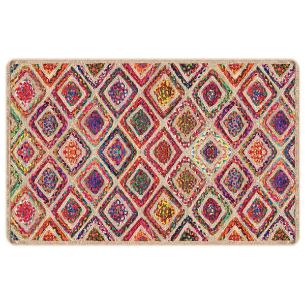 vidaXL Teppich Waschbar Mehrfarbig 190x300 cm Rutschfest