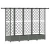 vidaXL Hochbeet mit Rankgitter und Dach Hellgrau 202,5 x 40 x 121 cm