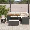 vidaXL Garten-Sofa-Set mit Kissen mit Speicher 8 pcs Schwarz und Creme