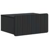 vidaXL Wandmontierter Nachttisch Schwarz 49 x 34,5 x 24 cm