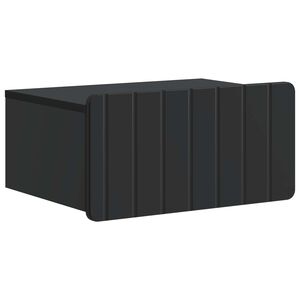 vidaXL Wandmontierter Nachttisch Schwarz 49 x 34,5 x 24 cm