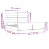vidaXL Bettgestell mit Kopfteil Dunkelgrau 180 x 200 cm Stoff