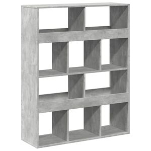 vidaXL Raumteiler Betongrau 100x33x125,5 cm Holzwerkstoff