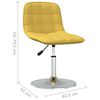 vidaXL Esszimmerst&uuml;hle 4 Stk. Drehbar Senfgelb Stoff