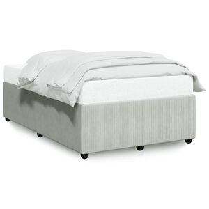 vidaXL Bettgestell ohne Matratze Hellgrau 120x190 cm Samt
