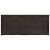 vidaXL Tischplatte Dunkelbraun 120x50x(2-6)cm Massivholz Eiche