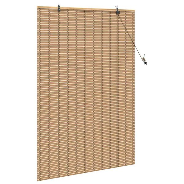 vidaXL Rollo mit Vorh&auml;ngen Natur 110 x 160 cm Bambus