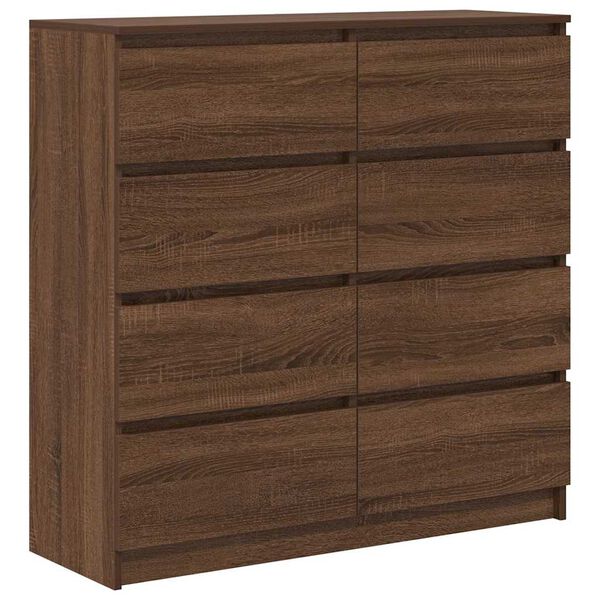 vidaXL Sideboard Braun Eichen-Optik 100x35x99 cm Holzwerkstoff