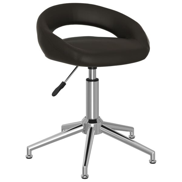 vidaXL Esszimmerst&uuml;hle 2 Stk. Drehbar Schwarz Kunstleder