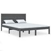vidaXL Massivholzbett Grau 120x190 cm