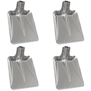 vidaXL Schaufelkopf 4 Stk. Silber 43 x 32,5 cm Aluminium