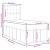 vidaXL Boxspringbett mit Matratze Dunkelbraun 90x200 cm Stoff