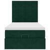 vidaXL Ottoman-Bett mit Matratzen Dunkelgr&uuml;n 100x200 cm Samt