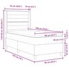vidaXL Boxspringbett mit Matratze Dunkelbraun 90 x 190 cm Stoff