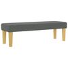 vidaXL Boxspringbett mit Matratze Dunkelgrau 140 x 190 cm Stoff
