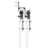 vidaXL Schiebet&uuml;rbeschlag-Set 200 cm Stahl Schwarz
