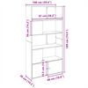 vidaXL B&uuml;cherregal Sonoma-Eiche 100x36x189 cm Holzwerkstoff
